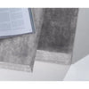 Tavolino quadrato girevole - Truciolare - Decoro cemento grigio chiaro - Classico - L 78 x P 78 x H 35,4 cm - CAFF