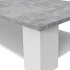 Tavolino PILVI - Cemento bianco e grigio chiaro - L 67 x P 67 x H 31 cm