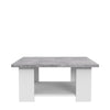 Tavolino PILVI - Cemento bianco e grigio chiaro - L 67 x P 67 x H 31 cm