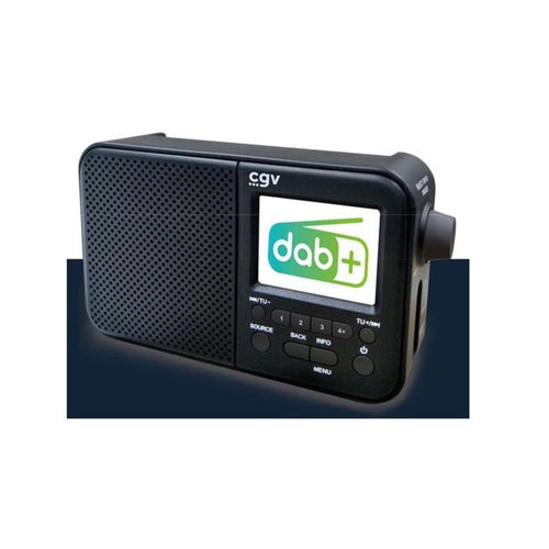 Radio portatile DAB+ e FM - CGV - DR7+ - Schermo a colori TFT da 2,4 - Presa per cuffie - Eco-consumo
