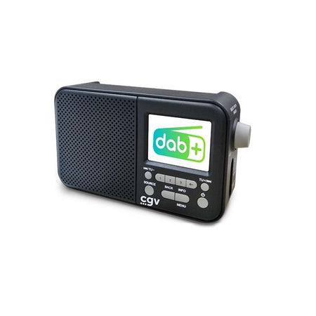 Radio portatile DAB+ e FM - CGV - DR7+ - Schermo a colori TFT da 2,4" - Presa per cuffie - Eco-consumo