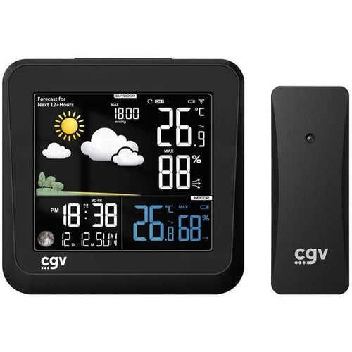 Stazione meteo wireless - CGV - MY METEO-1NC - Schermo a colori - Controllo touch - Orologio e calendario