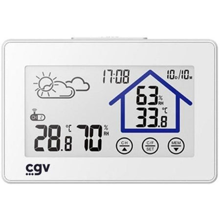 Stazione meteo wireless - CGV - MY METEO-1BM - Controllo touch - Orologio e calendario - Facile da usare