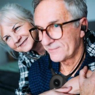 Cuffie TV/HIFI wireless - CGV - DOLFIN ONYX DUO - Assistente acustico - Microfono integrato - Leggero