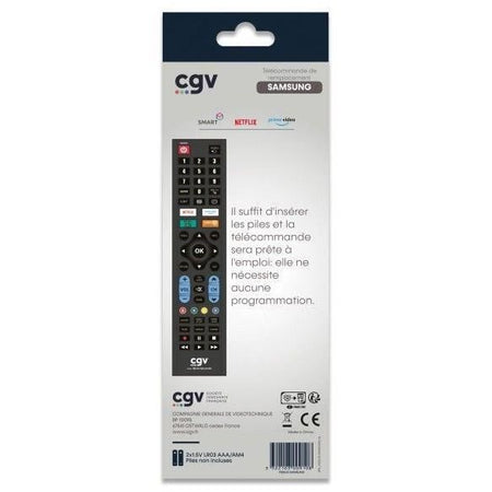 Telecomando sostitutivo - CGV - FIDELIO Samsung - Per televisori Samsung - Senza programmazione - Pronto all'uso
