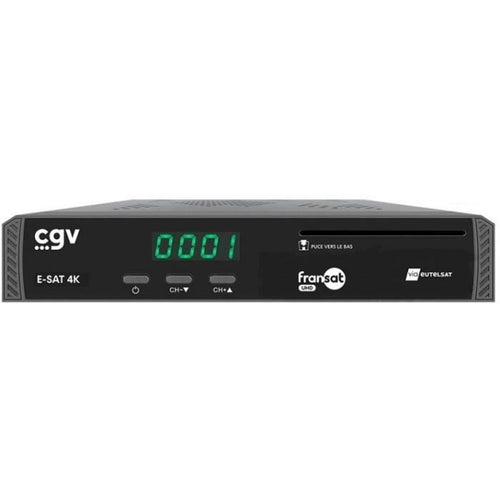 Ricevitore-registratore satellitare TNT - CGV - E-SAT 4K - UHD - FRANSAT - Compatibile con camper