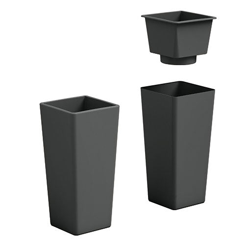 Coprivaso/Vaso Cache-Pot Clou Quadrato H65cm Antracite