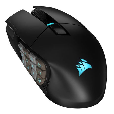 Mouse da gioco - Wireless - CORSAIR - SCIMITAR ELITE RGB Wireless - 16 pulsanti programmabili - Durata batteria 150 ore - Nero (CH-9314311-EU)