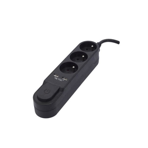 Blocco 3 preso 1,5 m, USB nero