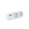 Lotto 2 domino CHACON - 47002 - 2x16A con USB-A +USB-C - Bianco (FR)