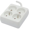 CHACON Blocco quadrato 4 x 16 A con cavo da 1,5 m - Bianco