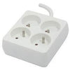 CHACON Blocco quadrato 4 x 16 A con cavo da 1,5 m - Bianco
