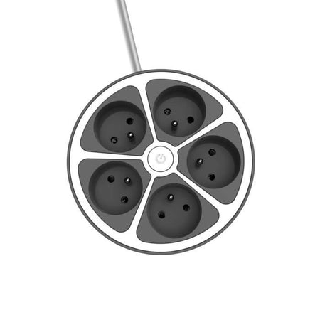 Chacon Multiprise Bureau 16A.250V-Max 3680W 5x16A Cavo 1,5 m di colore grigio