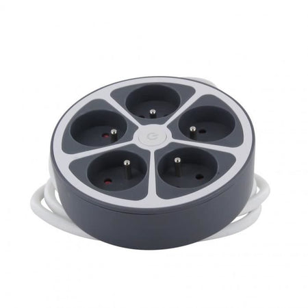 Chacon Multiprise Bureau 16A.250V-Max 3680W 5x16A Cavo 1,5 m di colore grigio