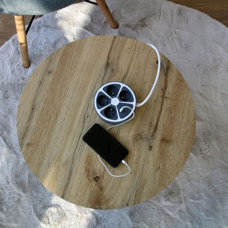 Chacon Multiprise Bureau 16A.250V-Max 3680W 4x16A+2USBA Cavo 1,5 m- grigio-likerrupter