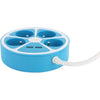 Multipresa design circolare - CHACON - 4X16 A - Cavo 1,5 m - Con 2 USB-A + Switch - Blu