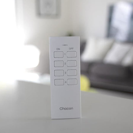 Set di 2 miniprese - CHACON - On/Off - 2300 W (FR) + telecomando - Bianco