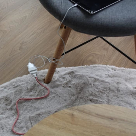 Chacon rosso/bianco estensione tessile 6a - 1,5 m -bianchi