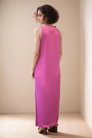 CHIARA B. | Abito Viola in jersey