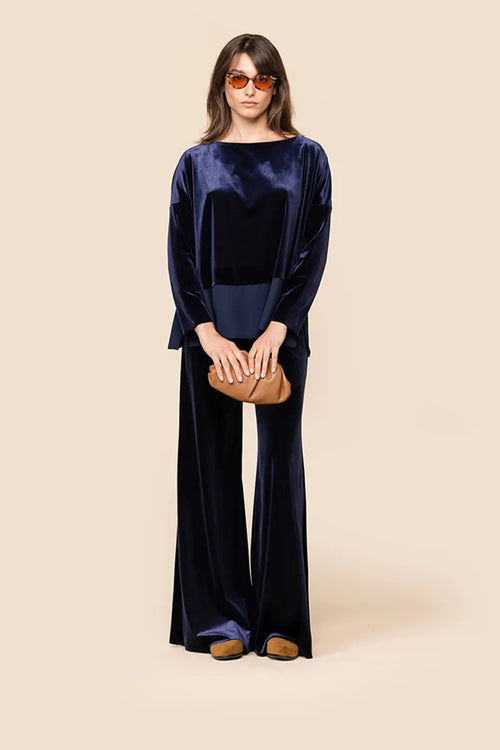 CHIARA B. | Pantalone twenty effetto velluto