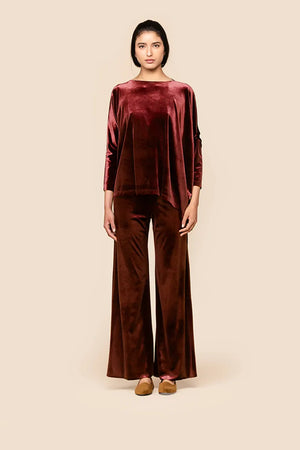 CHIARA B. | Pantalone twenty effetto velluto