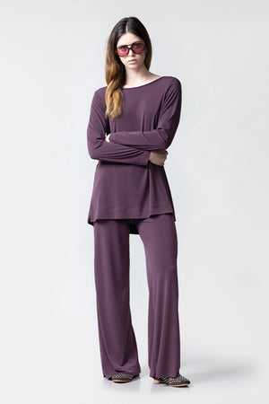 CHIARA B. | Pantalone palazzo Twenty maglia crepe