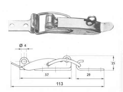 Chiusure Portalucchetto Zinc. Tipo G