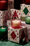 Set Regalo di Natale Â- 3 Candele Profumate in Vetro Zigrinato Â- Winter Berry, Menta Rosa, Abete Balsamico