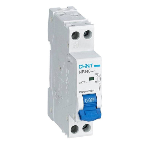 NBH8-INTERRUTTORE M/T 1P+N 20A CURVA C