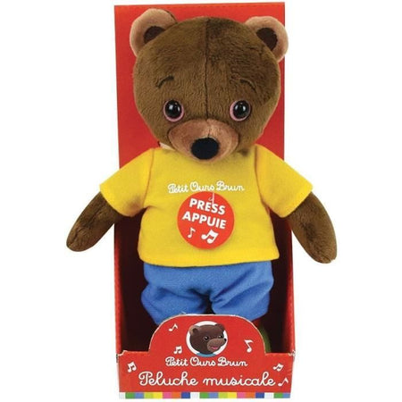 Peluche musicale MARRONE PICCOLO ORSO - 22 cm
