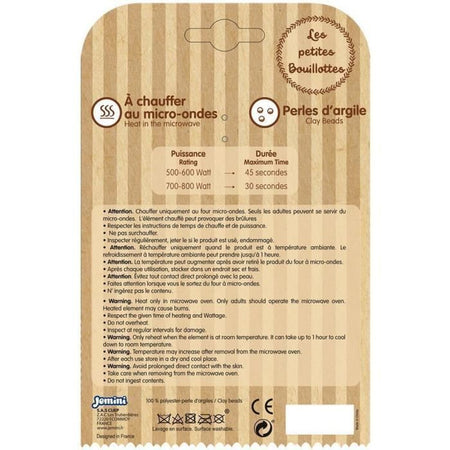 JEMINI Borsa dell'acqua calda in peluche Pinguino - Da scaldare al microonde micro perline di argilla +/- 19 cm