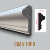 Kit 2 metri di parete Boiserie Decorativa (senza pannelli, solo estetica) in polimeri bianca (L200xH120) verniciabile