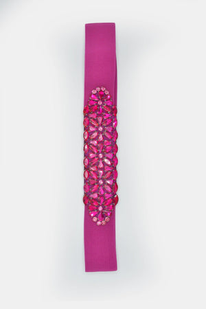 Cintura elastica con cristalli e strass