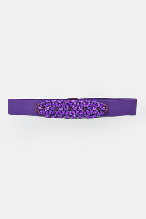 Cintura elastica con cristalli e strass