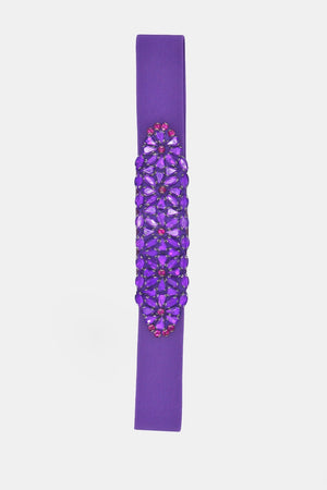 Cintura elastica con cristalli e strass