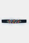 Cintura elastica con cristalli e strass