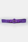 Cintura elastica con cristalli e strass