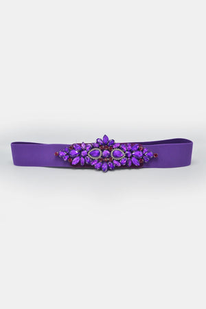 Cintura elastica con cristalli e strass