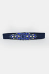 Cintura elastica con cristalli e strass