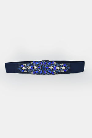 Cintura elastica con cristalli e strass