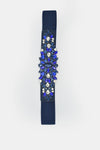 Cintura elastica con cristalli e strass