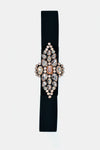 Cintura elastica con cristalli e strass