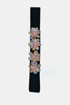 Cintura elastica con cristalli fiore