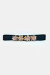 Cintura elastica con cristalli fiore