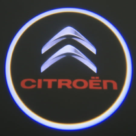 KIT LUCI LED PROIETTORE LOGO CITROEN A BATTERIA CON SENSORE MAGNETE