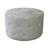 AURA - pouf rotondo in velluto Beige