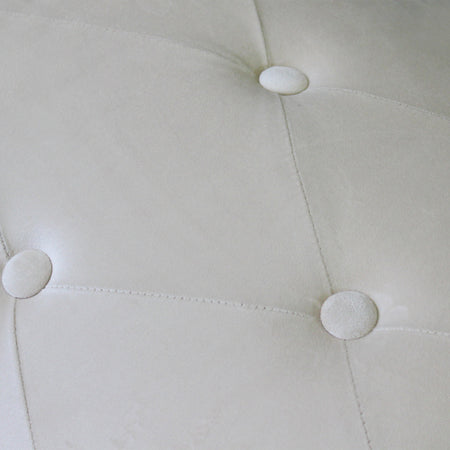 AURA - pouf rotondo in velluto Beige