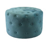 AURA - pouf rotondo in velluto Verde