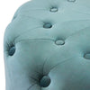 AURA - pouf rotondo in velluto Verde