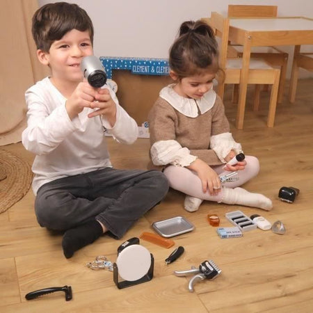 Set da parrucchiere - Barbiere - CLEMENT CLEMENTINE - Tagliacapelli, asciugacapelli, rasoi - Dai 3 anni